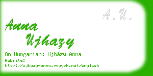 anna ujhazy business card