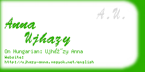 anna ujhazy business card